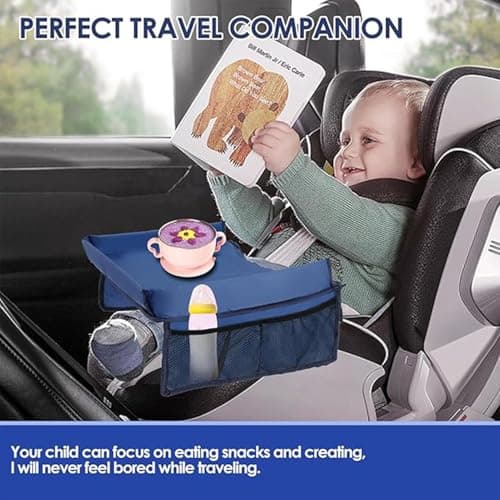 Minhaxue Car Tray for Kids Must Have Foldable Table Desk Organizer — view 2