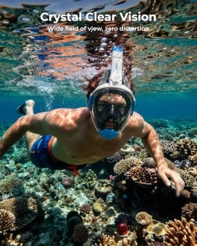 G2RISE Full Face Snorkel Mask Adult, Snorkel Set Adult for Men and Women — view 5
