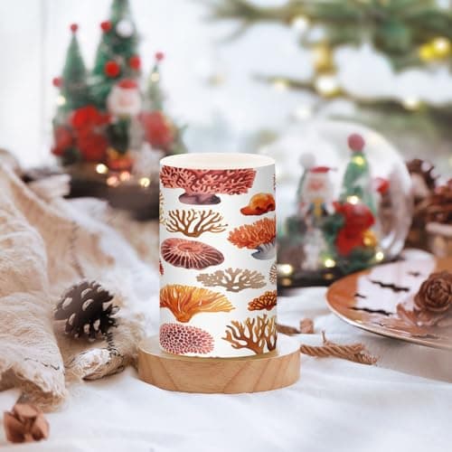 xigua Flameless Candles, Cute Sea Corals Flickering LED Candles,2 Pack Battery Operated Candle with 18-Key Remote or Wedding, Table, Halloween, Christmas Decor — view 5