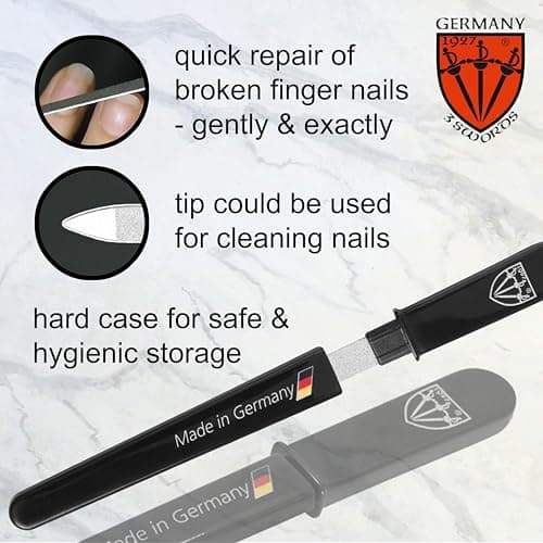 3 Swords Germany Sapphire Metal Pocket Nail File Manicure Travel 2 Pieces — view 4
