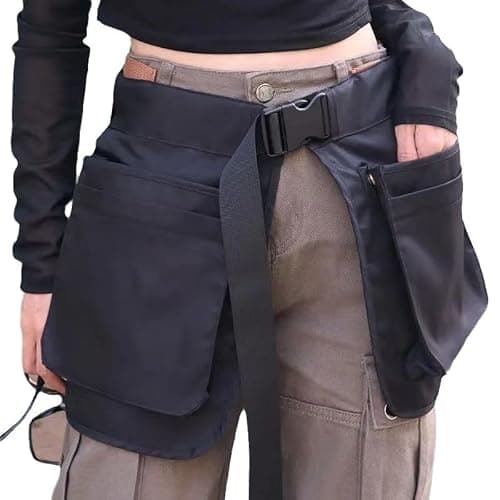 Waist Tool Apron Bag with Adjustable Waist Belt and Detachable Pockets Large Capacity Fanny Pack for Gardening Cleaning Work Hairstylist Woodworker Electrician Dog Trainer