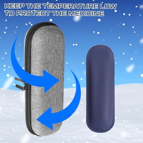 Insulin Cooler Travel Case with Reusable Gel Ice Pack Diabetic Storage Organizer Medication Cooler Portable Cool Bag Insulin Pen Case Insulated Bag — view 6