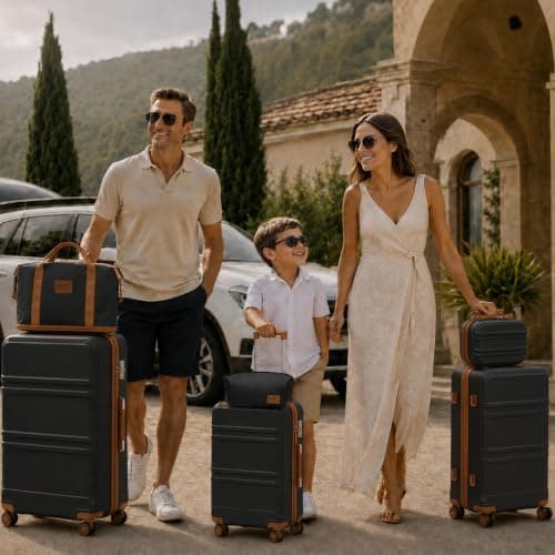 Kono 6 Piece Luggage Set ABS+PC Hard Shell 20/24/28 Inch Suitcase Bundle — view 3