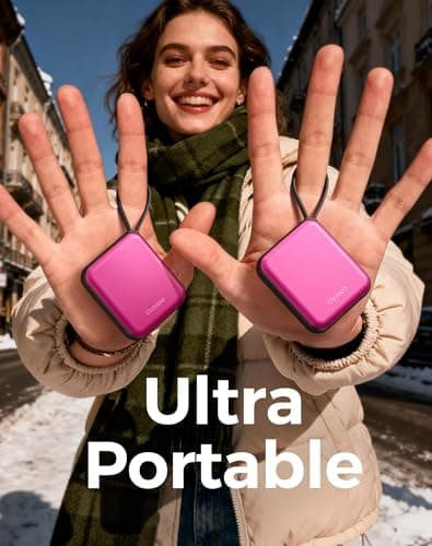 OCOOPA Hand Warmers Rechargeable 2 Pack, 7Hrs*2 Long Heat, 0.6" Ultra Slim Fits Pocket Gloves, 3 Heat Levels, UL Certified Electric Handwarmer, Gifts for Christmas,Winter Essential,UT5 Nano — view 4