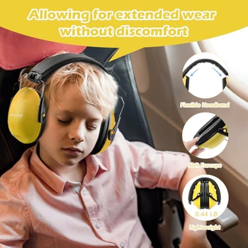 ProCase Ear Defenders for Children/Toddlers 3-16 Years SNR 27dB -Yellow — view 5