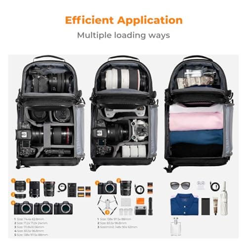K&F CONCEPT Hardshell Camera Sling Bag, 10L EVA Case with Tripod Holder — view 4