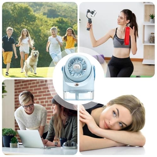 Fan with Mist - 3-Speed Quiet Battery Operated Small - Handheld Fan Portable Mister,for Bedroom Office School Summer Outdoor Travel Camping Hiking Beach Trip Women Kids — view 4