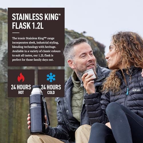 Thermos Stainless King Matt Black Drinks Flask (1.2L) 24h Hot | 24h Cold — view 3