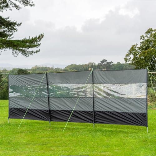 OLPRO Compact Vision 5m Charcoal Lightweight Camping Windbreak with Windows — view 2
