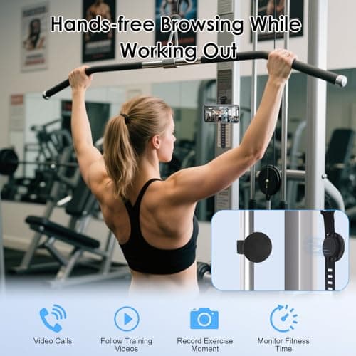EEEKit Magnetic Gym Phone Holder: Indoor Bike Handlebar Holder Phone Mount — view 4