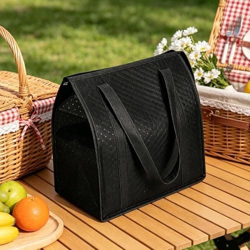 2pcsFoldable Cooler Bag,Soft Insulated Lunch Bag,30x18x33cm,With Hard Liner — view 3