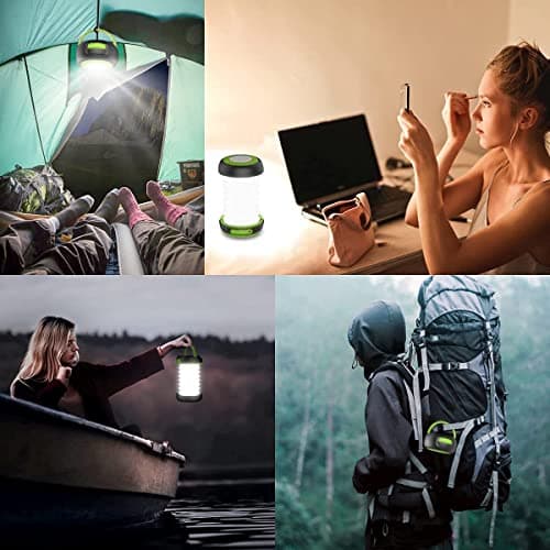 GlobaLink Rechargeable Camping Lantern, Solar Powered Camping Light，Green — view 6