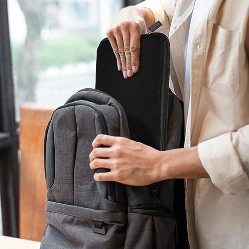 AIPIE Laptop Sleeve 17 17.3 Inch Laptop Bump Absorb Case, Durable Work Bag for Notebook Women Man Business Trip Gaming PC Cover Compatible with Acer, Asus, Dell, HP, Lenovo Black, 17 Inch — view 5