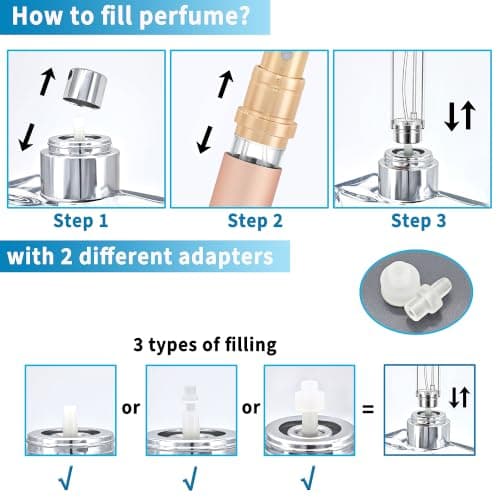 5ml 2-Pack Travel Refillable Perfume Atomiser Bottle, Perfume Refill Bottle — view 4