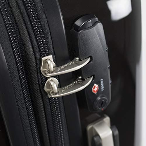World Traveler VentureX Medium Checked Luggage, Hardshell Suitcase with Spinner Wheels, Black-Chariot, 26" H x 16" L x 10" W, Venturex Medium Checked Luggage, Hardshell Suitcase with Spinner Wheels — view 6