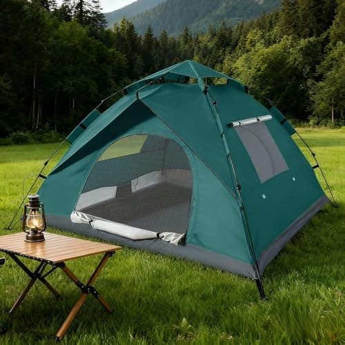 BREEZENEST Pop Up Tent for 4 Person, Automatic Instant Camping Tent with Upgraded 210D Oxford, Waterproof Windproof & Insect Proof for 3 Seconds Quick Setup, Perfect for Outdoor, Hiking Family Camping — view 6