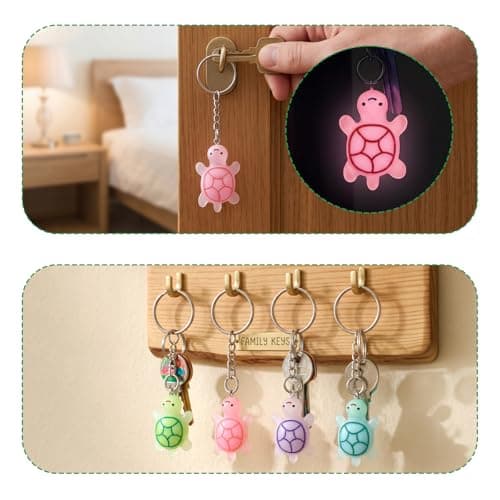 Ymapinc 10Pcs Cute Resin Sea Turtle Keychain Set, Small Keychain Bulk Mini Keychains, Tiny Animal Turtle Keyrings, Beach Travel Backpack Keychains Pack Party Favors Gifts — view 4