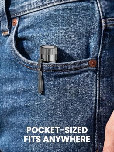 Yemao Rechargeable Pocket Torch with Magnetic Base, 1500 Lumens, Grey — view 5