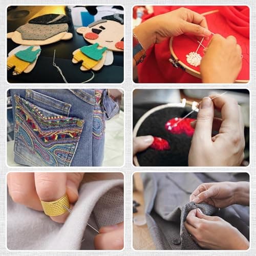 34 PCS Sewing Kit, Multi-Purpose Needle and Thread Kit Accessories, Needles Thread Hand Repair Tools, Sewing Tool Set Gifts for Women, Thread and Needles Set for Adults, DIY,Home, Travel (C03) — view 5