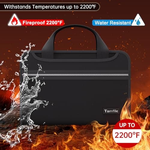 Tamfile Fireproof Document Organiser with Handles, 7 Pockets Expanding — view 2