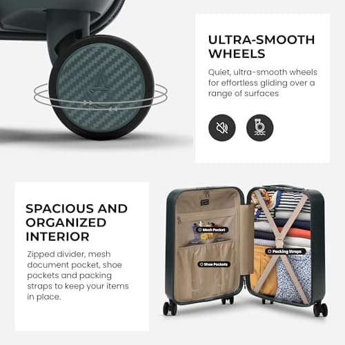 Aerolite 55x35x25 Hard Shell Cabin Suitcase, 4 Wheels, Air France KLM — view 3