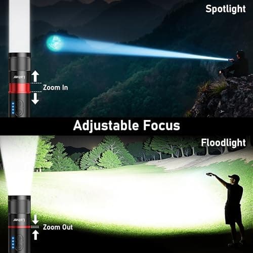 LED Torch/UV Torch Rechargeable 2 in1,Laitver 2000L Super Bright Flashlight — view 6