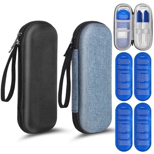 ViEinkaufen 2Pcs Monjaro Travel Case with 4 Ice Packs