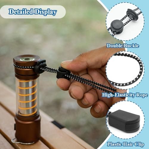 YFTRFR 10 Pcs Bungee Cord, Adjustable Elastic Lanyard with Fixing Buckle Non-Slip Weatherproof for Outdoor Trekking Pole, Backpacks Attachments, Hiking, Camping, Mountaineering(5 Color) — view 3