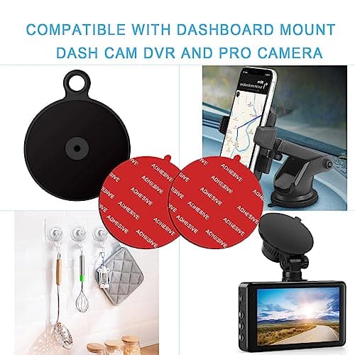 D.SKING 8 Pack 2.76"(70mm) Very High Bond Sticky Adhesive Replacement,Circle Double Sided Pads Gule for Dashboard/Windshield Suction Cup Phone Holder Car DVR Home Suction Hooks GPS Navigation — view 4