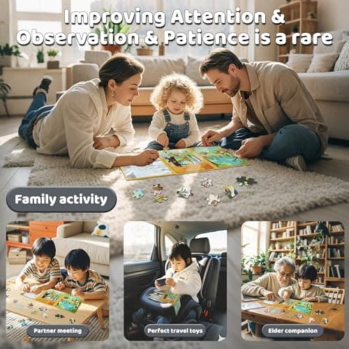 SOLTIRA Magnetic Jigsaw Puzzles for Kids 3-5,(3*20PCS),Spring/Autumn/Winter — view 5