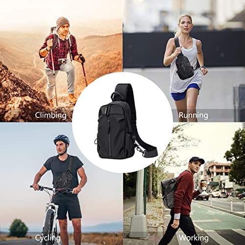 Long Keeper Lightweight Sling Backpack – Unisex Chest bag Crossbody Backpack with USB Port, One Strap Sling Shoulder Bag Travel Sports Gym day pack Backpack — view 6