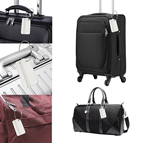 Aluminum Luggage Tag for Luggage Baggage Travel Identifier By Ovener (Silver 2 Pcs) — view 6
