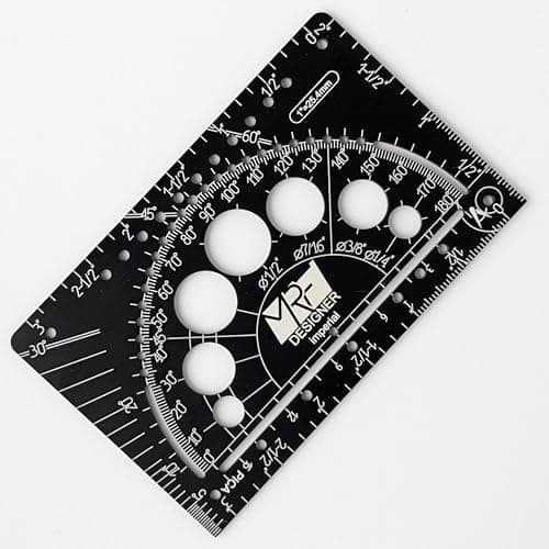 MRF Card Multitools Designer – 15-in-1 Credit Card Multitool Ruler – Aluminium Wallet Multitool Card for Architects, Engineers & Designers – Pocket Multi Tool, Dual Scale, TSA Approved