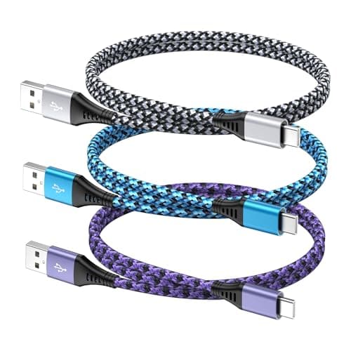 Ouorkee Short USB C Cable, 1.64ft 3Pack Type C Charger Cable Fast Charge