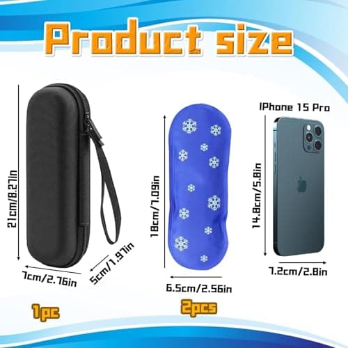 RJFUJP Insulin Cooler Travel Case, Monjaro Travel Case with 2 Ice Packs, Insulin Pen Case for Diabetic Supplies, Lightweight Durable Small Storage Black Insulin Travel Cases Cooler for Flight — view 2