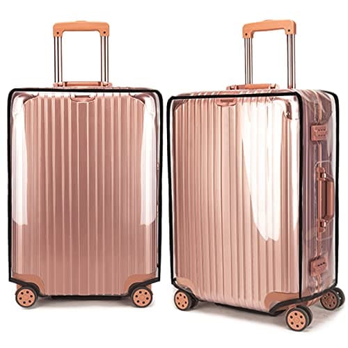 Chudian 2 Pieces Clear PVC Suitcase Cover, 30 Inch Waterproof Luggage Cover Clear Protective Luggage Cover Dustproof Luggage Covers Protectors for Suitcases Travel Luggage