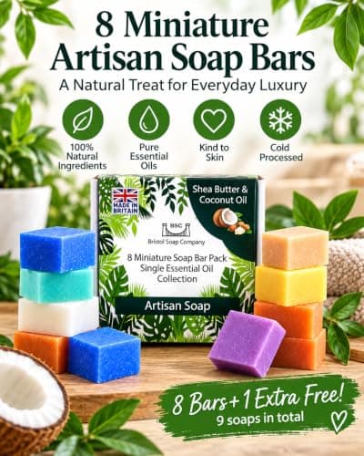 Artisan Mini Soap Bar Pack, 8 Handmade Soaps (8 x 15g) — view 2