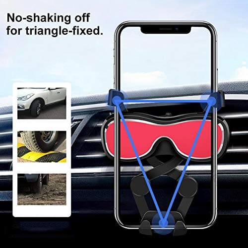 Dpofirs Gravity Car Phone Holder for 4-7 Inch Screens (Red) — view 3
