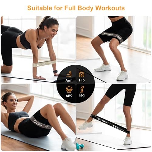Gritin Resistance Bands, Set of 5 Skin-Friendly Resistance Exercise Band — view 6