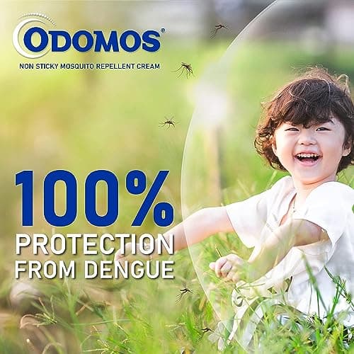 Odomos Non-Sticky Mosquito Insect Repellent Cream with Vitamin E & Almond | Protection from Mosquitoes | 8 Hours Protection in Single Application from Bugs Wasps | Safe on Skin | 2 x 100g — view 3