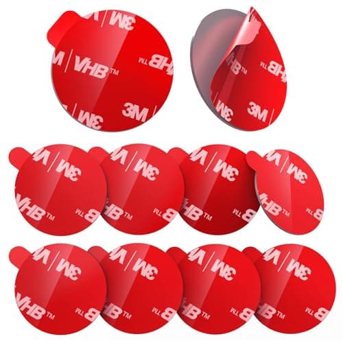 volport Adhesive Sticky Pads 8 Pack 23mm for Magnetic Car Dashboard Phone Mount Base, 2 PCS 35mm for Socket Mount Base & Collapsible Grip, Extra Strong Heat Resistant Mounting Tape Replacement