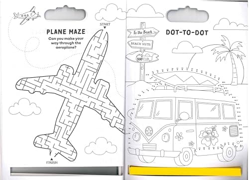 Travel Activity Pad for Kids A4 Puzzle Book with Pencil – are We There Yet Children’s Games Mazes Word Search Dot to Dot I Spy Travel Bingo - Car Journey Entertainment Holiday Activity Book — view 2