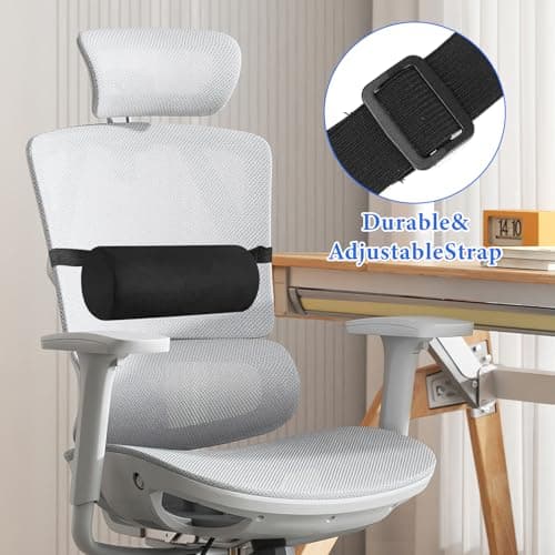 2 Pack Lumbar Roll Pillow for Lower Back Support, Sponge, Washable Cover — view 6