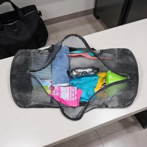 Diving Mesh Duffel Bag, Snorkel Gear Bag, Scuba Travel Tote, Spacious and Foldable Design, Breathable Mesh Construction, 27.56x11.02x11.02 Inches, for Snorkeling, Scuba, Swimming, Or Beach Trips — view 6