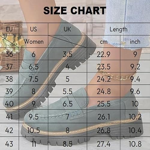 Women's Thick Sole Loafers With Lug Sole - Comfortable Work, Business and Casual Dress Shoes (Off-White, 3.5) — view 4