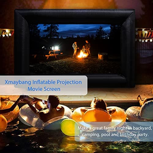 Xmaybang 18ft Inflatable Movie Projector Screen, Outdoor Projector Screen, Front/Rear Projection, Including Blower, Pedestal, Straps and Storage Bag — view 2