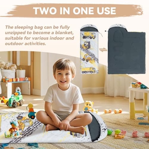 Lightweight Kids Sleeping Bag for Camping, Child Sleeping Bag with Pillow — view 5
