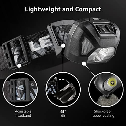 Lepro Head Torch, Super Bright LED Headlamp 6 Lighting Modes — view 5