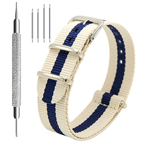 MEGALITH Nylon Watch Strap 4-Pack: One-Piece Multi-Color Replacement Band — view 4