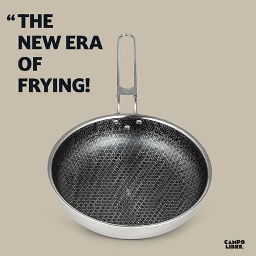 Campo Libre® Enzo Camping Cookware Set – Durable Stainless Steel Pots & Pan with ProCore Technology, Induction Compatible Outdoor Cooking Set, Compact Stackable Design, coated frying pan — view 2